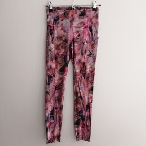 Lululemon Fast & Free Leggings 7/8 Tight 25" Sun Dazed Multi Pink Size 4